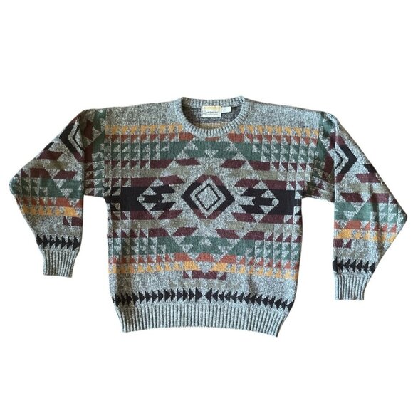 Vintage London Fog Geometric Pattern Sweater Acrylic/Wool Blend  XXL-Tall - Picture 1 of 6